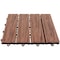 Emsco Group Interlocking Wood Floor Tiles, 12in x 12in Paver, Dark Brown, 12PK 2112-1 - alternate 1